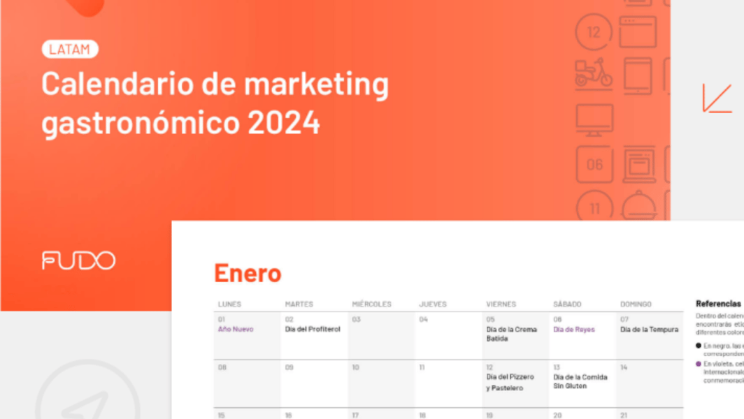 Portada del calendario de marketing gastronómico 2024